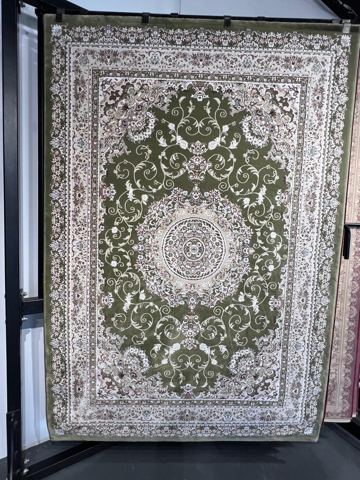 Olive Heritage Floral Medallion Rug 160x230