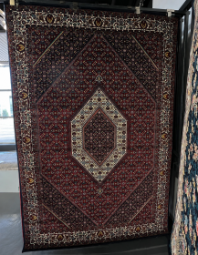 Burgundy Heritage Diamond Medallion Rug 150x225