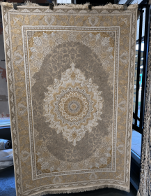 Ivory Gold Royal Medallion Rug 150x225