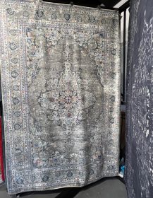 Silver Mist Medallion Vintage Rug 200x290