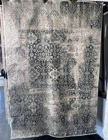 Charcoal Heritage Distressed Oriental Rug 160x230