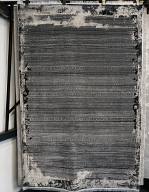 Monochrome Strata Black & Ivory Rug 150x225